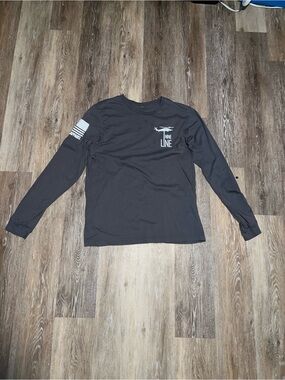 Nine Line Black Long Sleeve Graphic Crew Tee